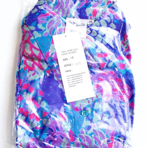 1970's Chez Zvanni India SILK Dress - Picture 5 of 5